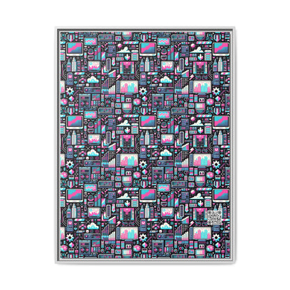 Digital Rebellion Youthful Streetwear with a Rebellious Digital Twist Matte Canvas, Framed (multi-color) - 8404 Design-71 A