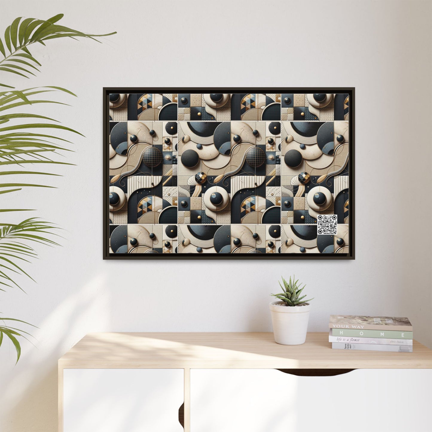 Tech-forward Luxe Streetwear Tech Luxe Fusion Matte Canvas, Framed (multi-color) - 8404 Design-71 A