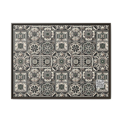 Cyber Garden Party Tech Garden Extravaganza Matte Canvas, Framed (multi-Color) - 8404 Design-45 A