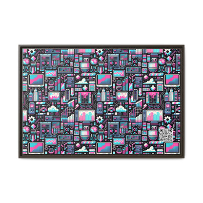 Digital Rebellion Youthful Streetwear with a Rebellious Digital Twist Matte Canvas, Framed (multi-color) - 8404 Design-71 A