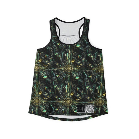 Tech Noir Graphics Tech-Inspired Streetwear Women's Tank Top - 8404 Design-66