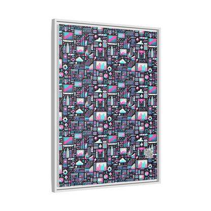 Digital Rebellion Youthful Streetwear with a Rebellious Digital Twist Matte Canvas, Framed (multi-color) - 8404 Design-71 A