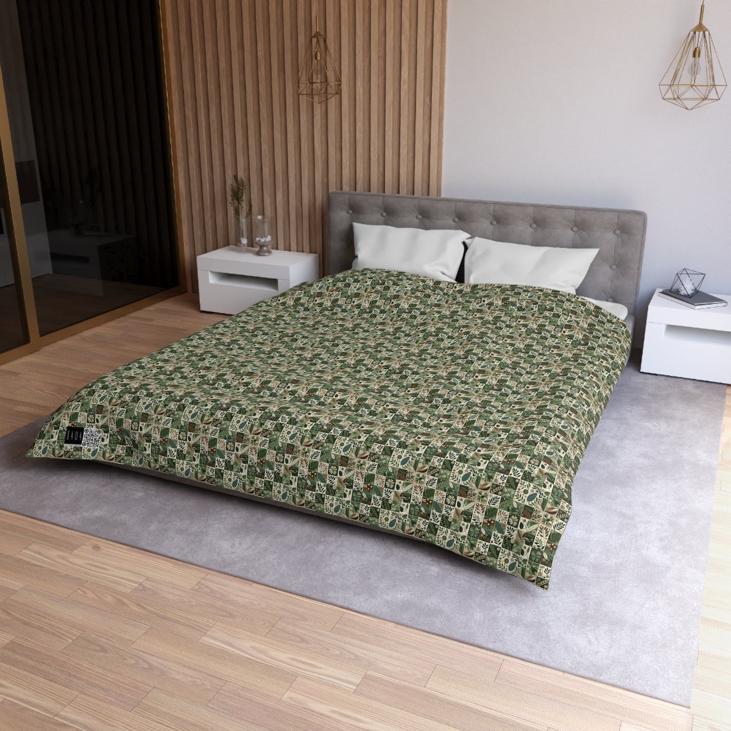 Streetwear Sustainability Environmentally Conscious Streetwear with a Natural Aesthetic Microfiber Duvet Cover - 8404 Design-57