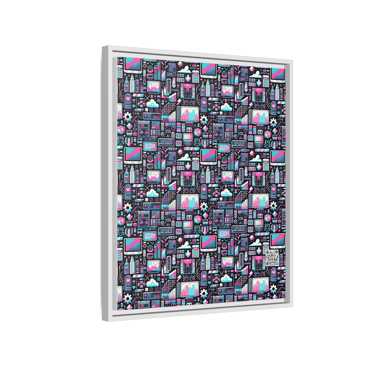 Digital Rebellion Youthful Streetwear with a Rebellious Digital Twist Matte Canvas, Framed (multi-color) - 8404 Design-71 B