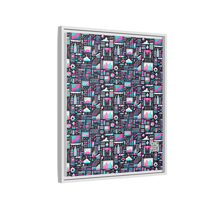 Digital Rebellion Youthful Streetwear with a Rebellious Digital Twist Matte Canvas, Framed (multi-color) - 8404 Design-71 B