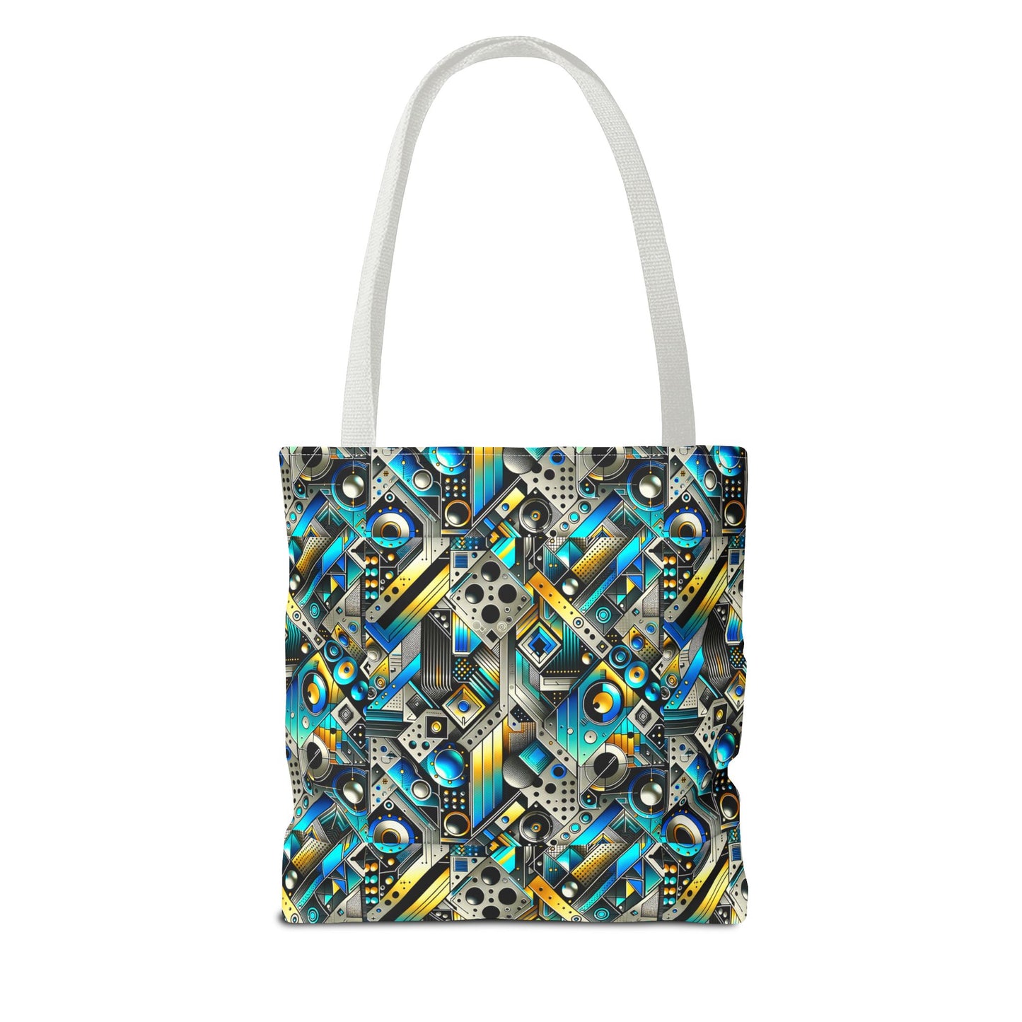 Tech Art Fusion Tech-Forward Streetwear Tote Bag - 8404 Design-50