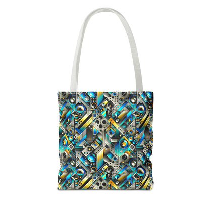 Tech Art Fusion Tech-Forward Streetwear Tote Bag - 8404 Design-50