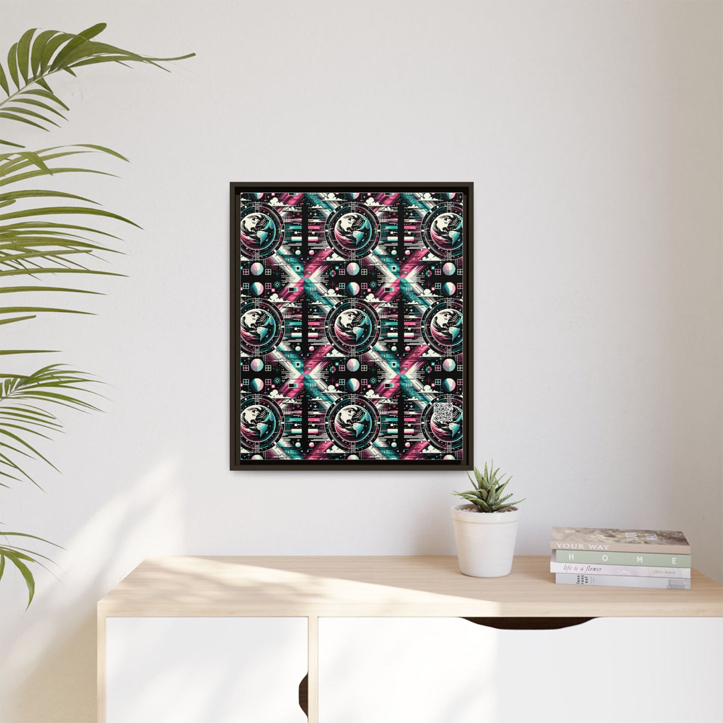 Digital Artistry Digital-native Streetwear Matte Canvas, Framed (multi-color) - 8404 Design-62 B