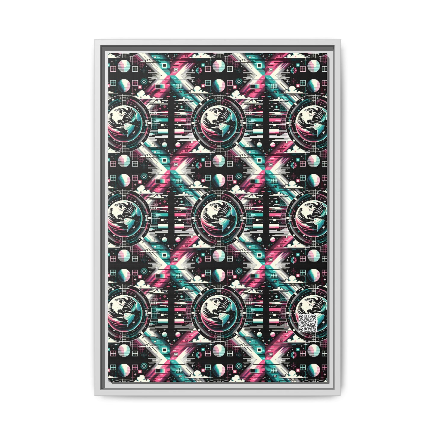 Digital Artistry Digital-native Streetwear Matte Canvas, Framed (multi-color) - 8404 Design-62 B