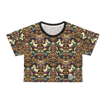 Digital Renaissance Modern Baroque Fusion Crop Tee - 8404 Design-60