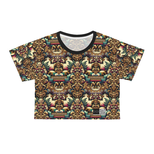 Digital Renaissance Modern Baroque Fusion Crop Tee - 8404 Design-60
