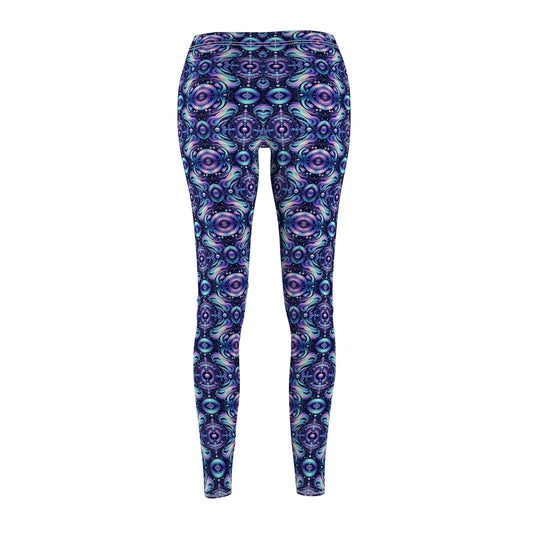 Iridescent Tech Fusion Tech-Forward Streetwear Women's Cut & Sew Casual Leggings - 8404 Design-62
