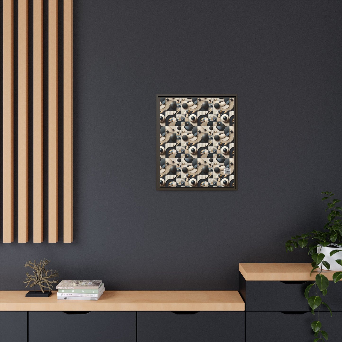 Tech-forward Luxe Streetwear Tech Luxe Fusion Matte Canvas, Framed (multi-color) - 8404 Design-71 B