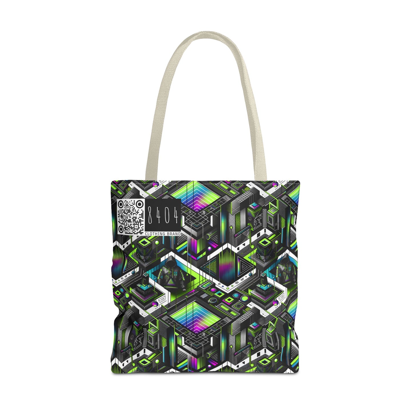 Retro Futurism Graphics Tech-Forward Streetwear Tote Bag - 8404 Design-52