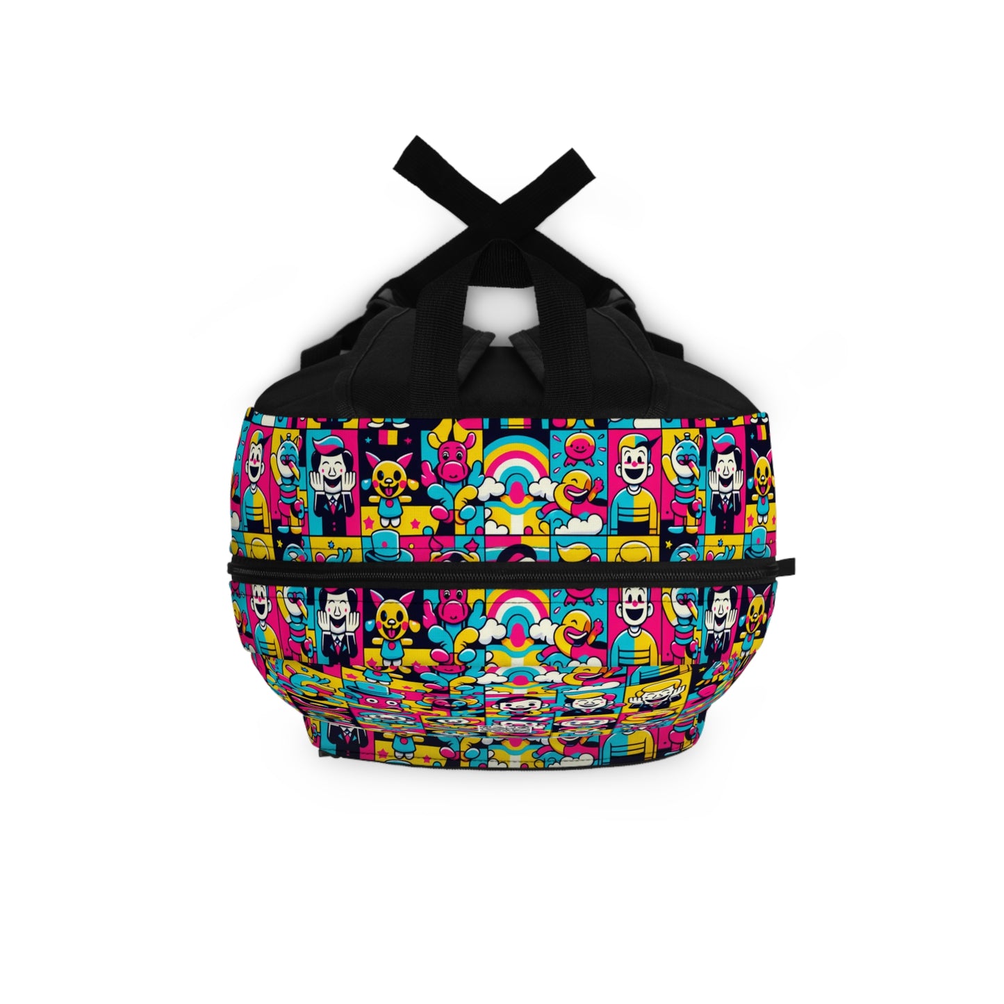 Neon Pop Playful Pop Culture Mashup Backpack - 8404 Design-60