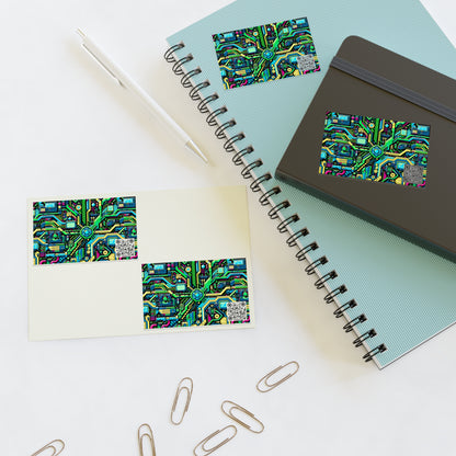 Digital Nomad Chic Cyberpunk Tech Sticker Sheets - 8404 Design-43