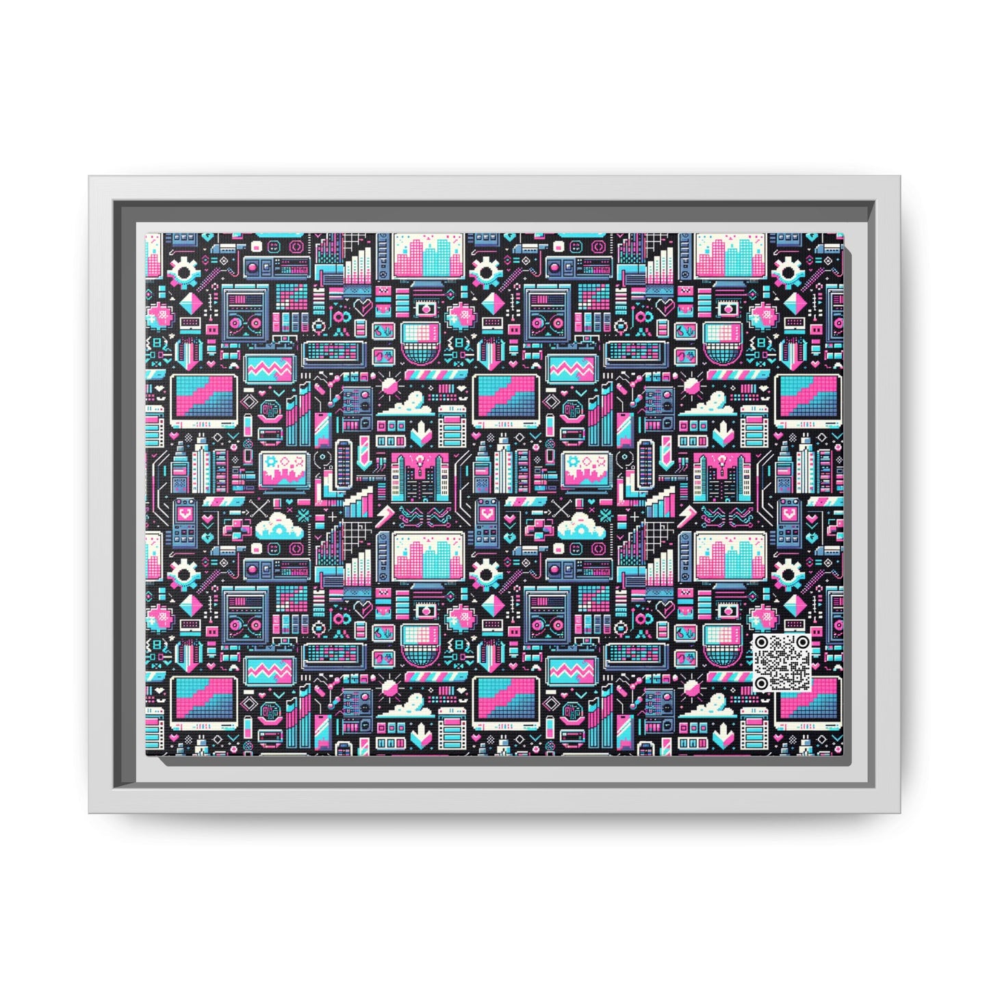 Digital Rebellion Youthful Streetwear with a Rebellious Digital Twist Matte Canvas, Framed (multi-color) - 8404 Design-71 A