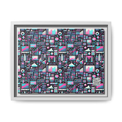 Digital Rebellion Youthful Streetwear with a Rebellious Digital Twist Matte Canvas, Framed (multi-color) - 8404 Design-71 A