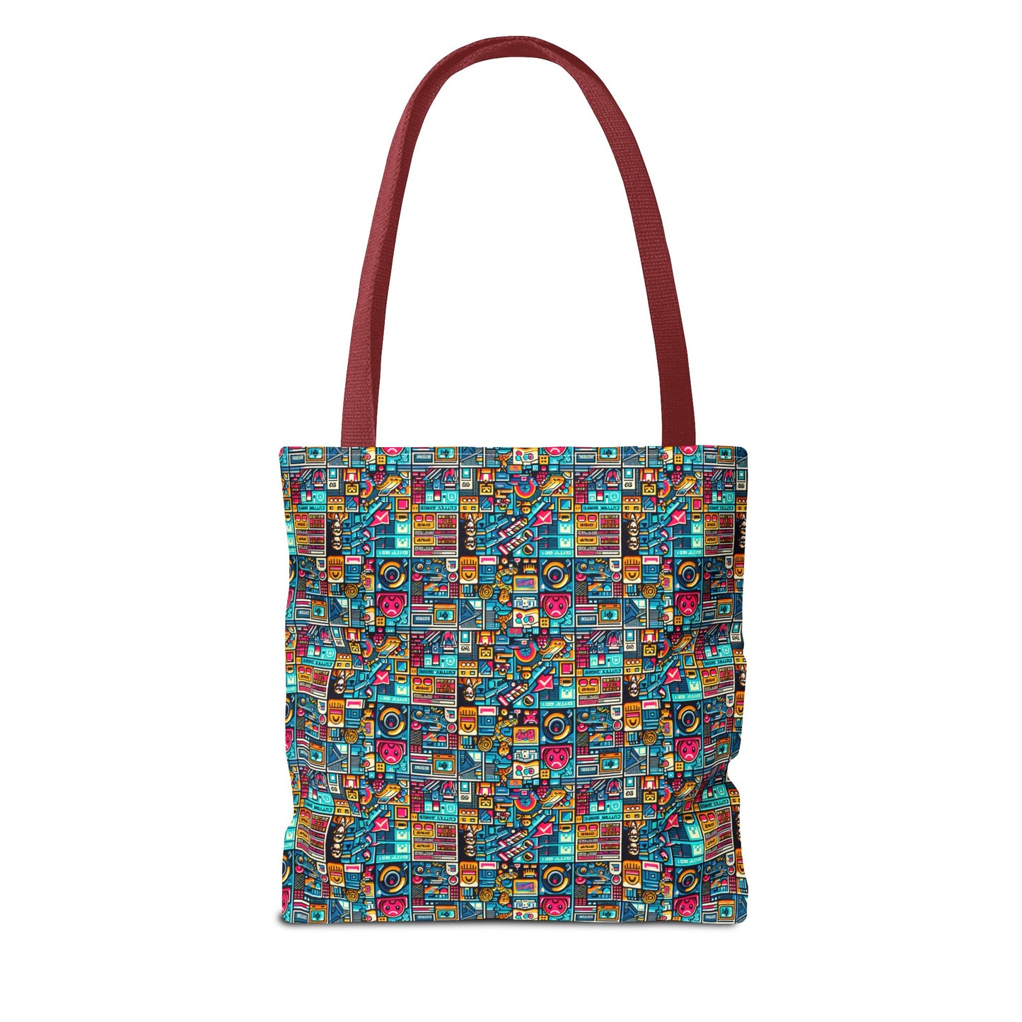Digital Pop Culture Mashup Maximalist Pop Tote Bag - 8404 Design-47