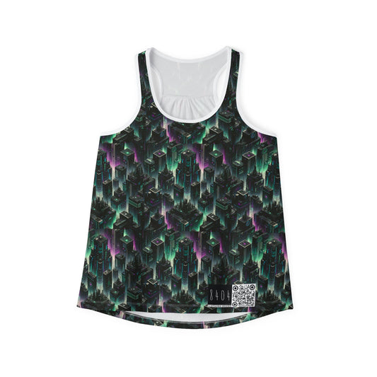 Tech Noir Aesthetics Tech-Forward Urban Dystopia Women's Tank Top - 8404 Design-44