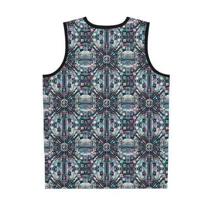 Digital Renaissance Tech-Forward Maximalism Basketball Jersey - 8404 Design-44