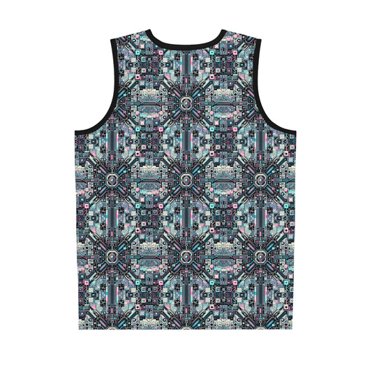 Digital Renaissance Tech-Forward Maximalism Basketball Jersey - 8404 Design-44
