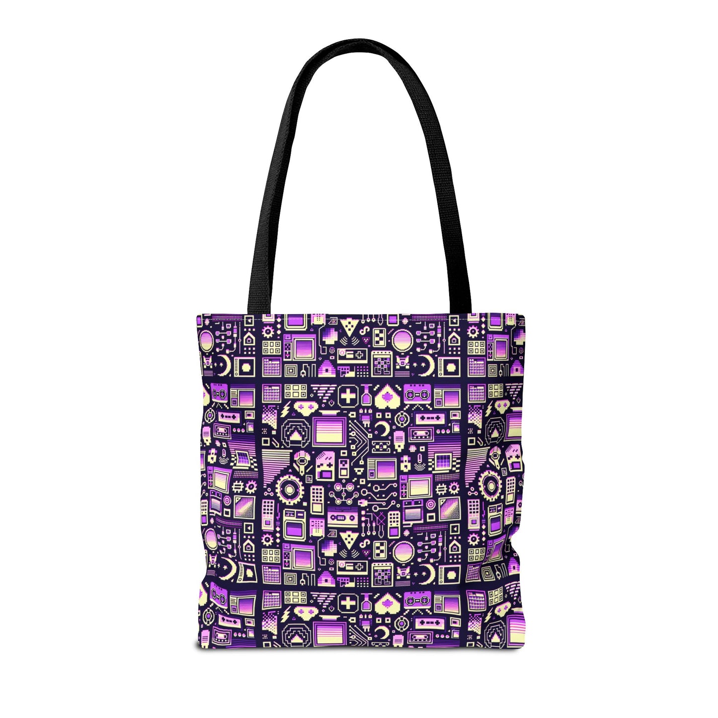 Digital Nostalgia Remix Modern Vintage Fusion Tote Bag - 8404 Design-54