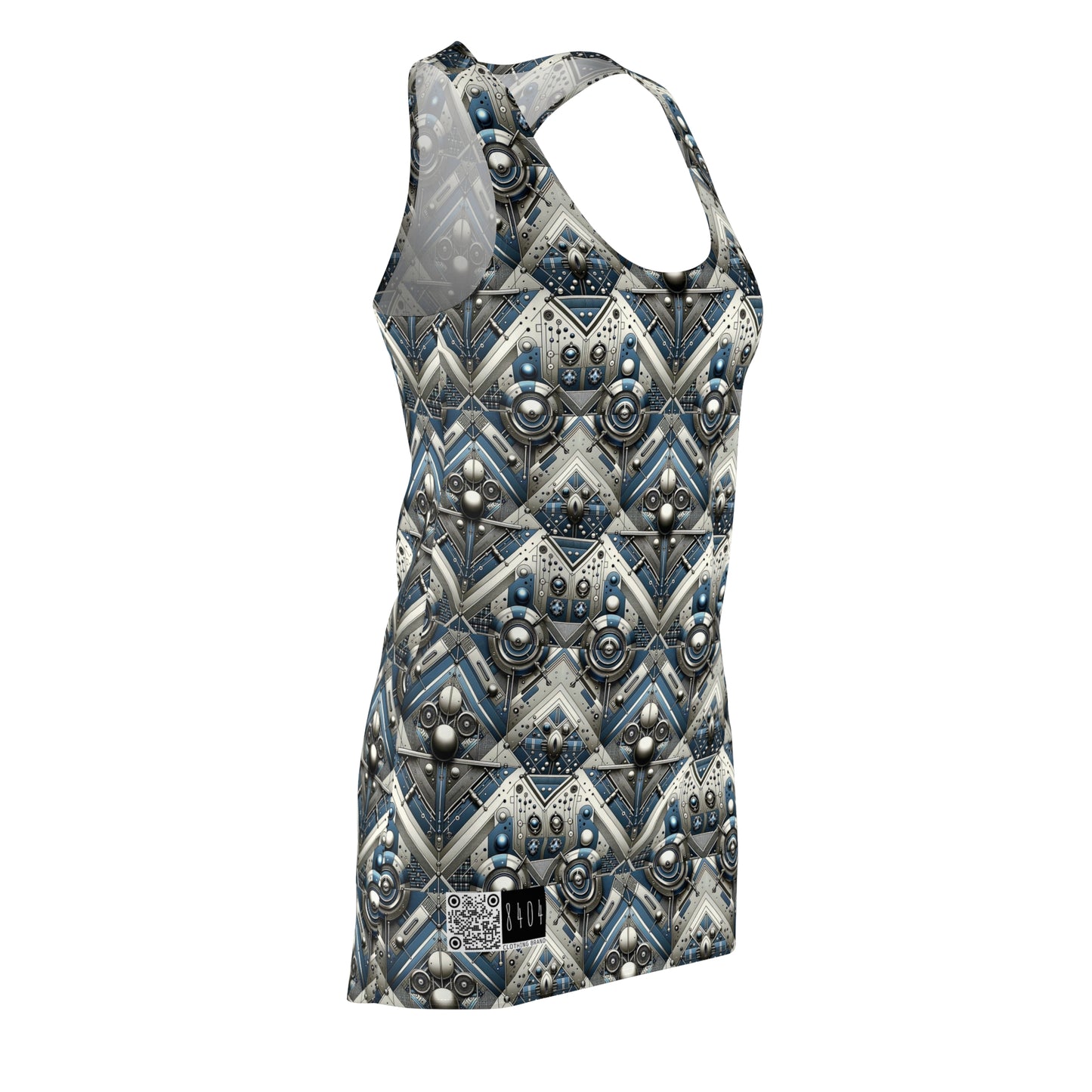 Tech Utility Fusion Tech-Forward Utility With a Futuristic Edge Women's Cut & Sew Racerback Dress - 8404 Design-63