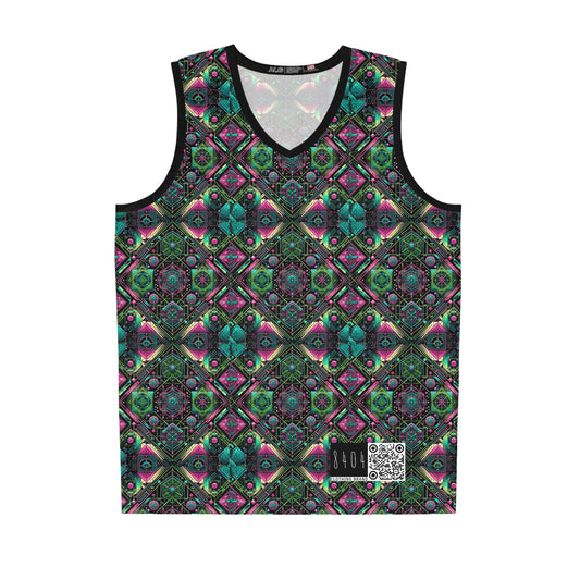 Tech-Infused Graphics Tech-Forward Streetwear Basketball Jersey - 8404 Design-45
