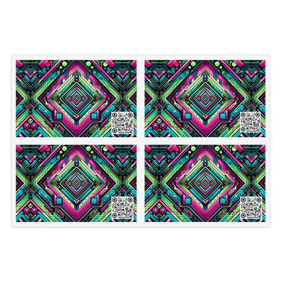 Tech-Infused Graphics Tech-Forward Streetwear Sticker Sheets - 8404 Design-51