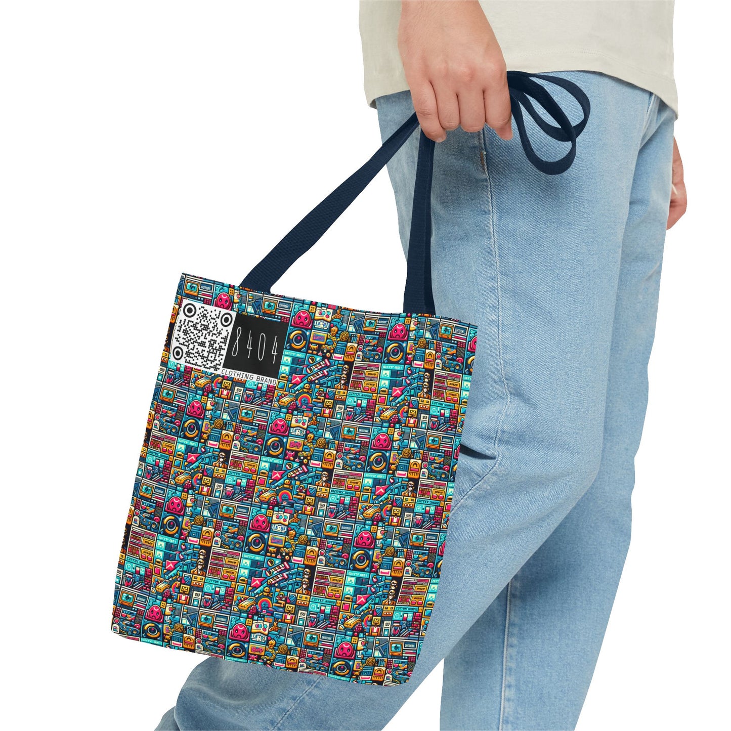 Digital Pop Culture Mashup Maximalist Pop Tote Bag - 8404 Design-47