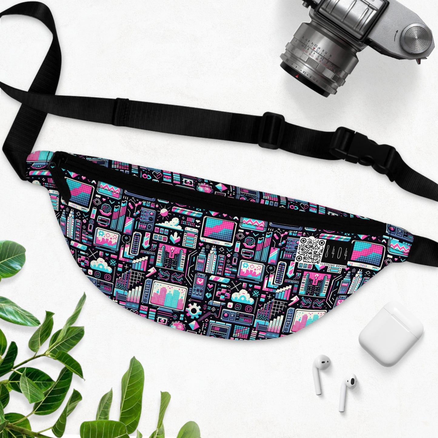 Digital Rebellion Youthful Streetwear with a Rebellious Digital Twist Fanny Pack - 8404 Design-71