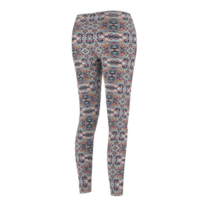 Digital Artisanal Fusion Digital Artisanal Women's Cut & Sew Casual Leggings - 8404 Design-65