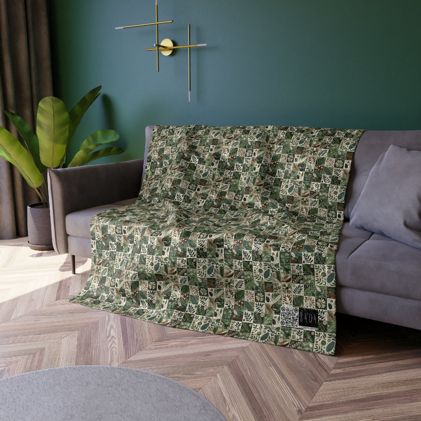 Streetwear Sustainability Environmentally Conscious Streetwear with a Natural Aesthetic Crushed Velvet Blanket - 8404 Design-57