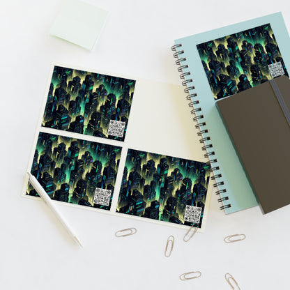 Tech Noir Aesthetics Tech-Forward Urban Dystopia Sticker Sheets - 8404 Design-68