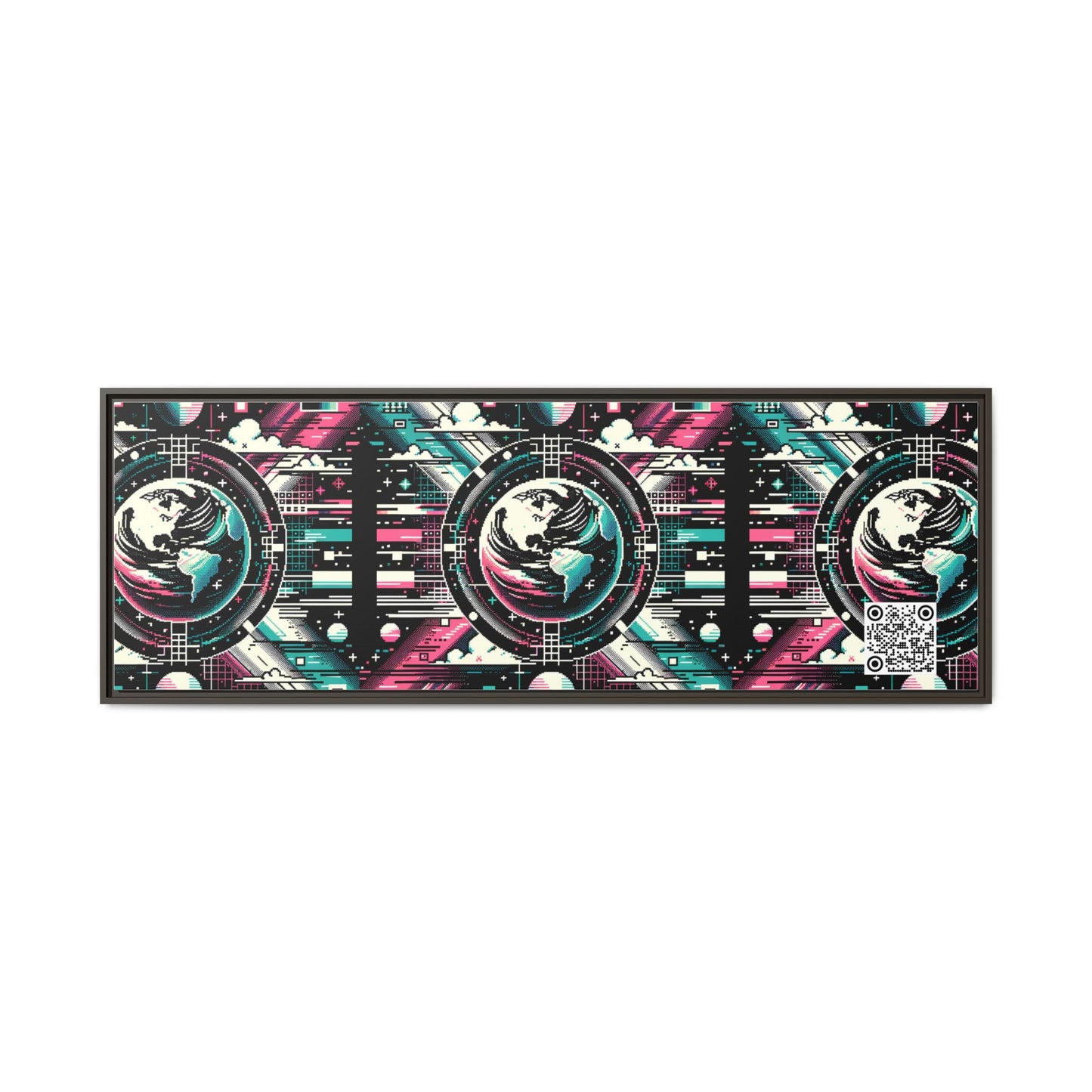 Digital Artistry Digital-native Streetwear Matte Canvas, Framed (multi-color) - 8404 Design-62 B