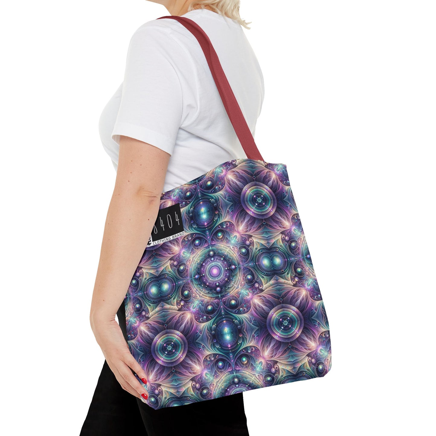 Iridescent Tech Fusion Tech-Forward Streetwear Tote Bag - 8404 Design-61