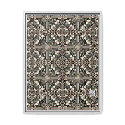 Cyber Garden Party Tech Garden Extravaganza Matte Canvas, Framed (multi-Color) - 8404 Design-66 A