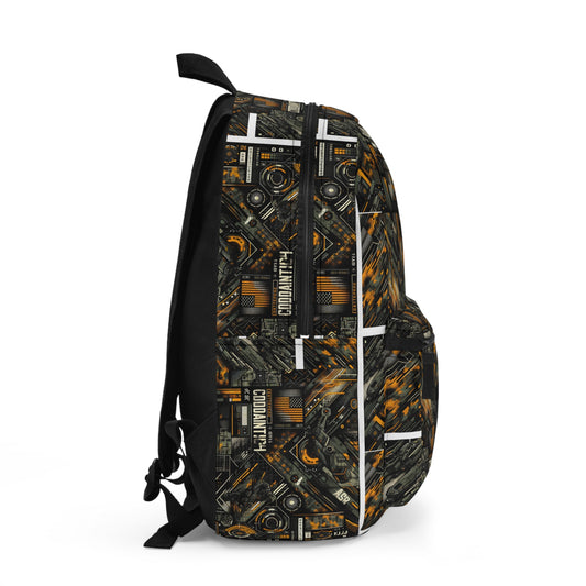 Digital Punk Futuristic Grunge Backpack - 8404 Design-47