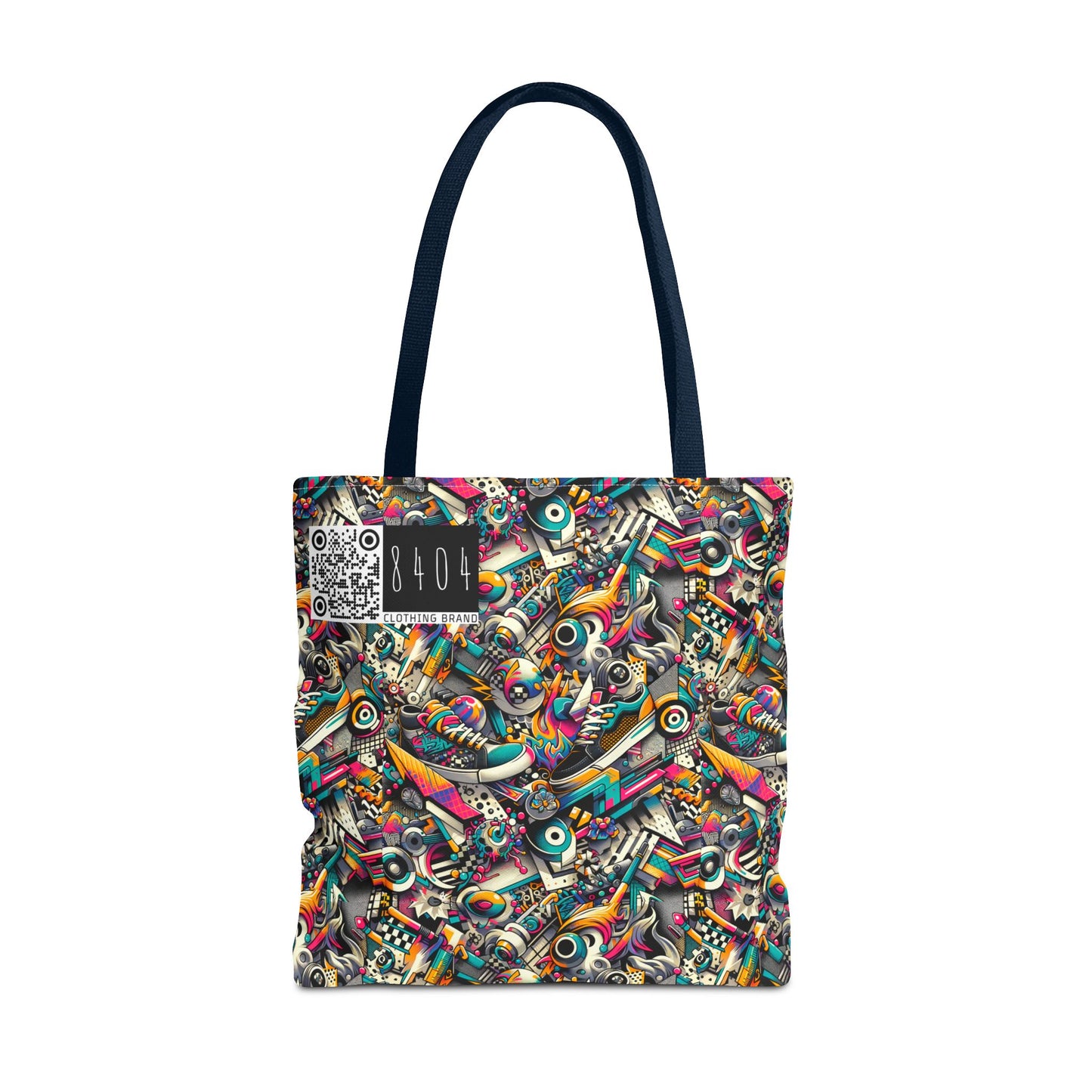 Urban Graffiti Fusion Eclectic Street Art Meets Modern Tech Culture Tote Bag - 8404 Design-55