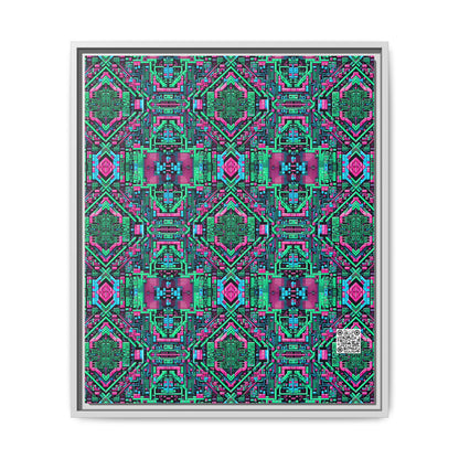 Digital Glitch Vibes Tech-Inspired Streetwear Matte Canvas, Framed (multi-Color) - 8404 Design-71 B