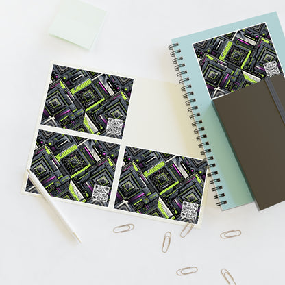 Retro Futurism Graphics Tech-Forward Streetwear Sticker Sheets - 8404 Design-60