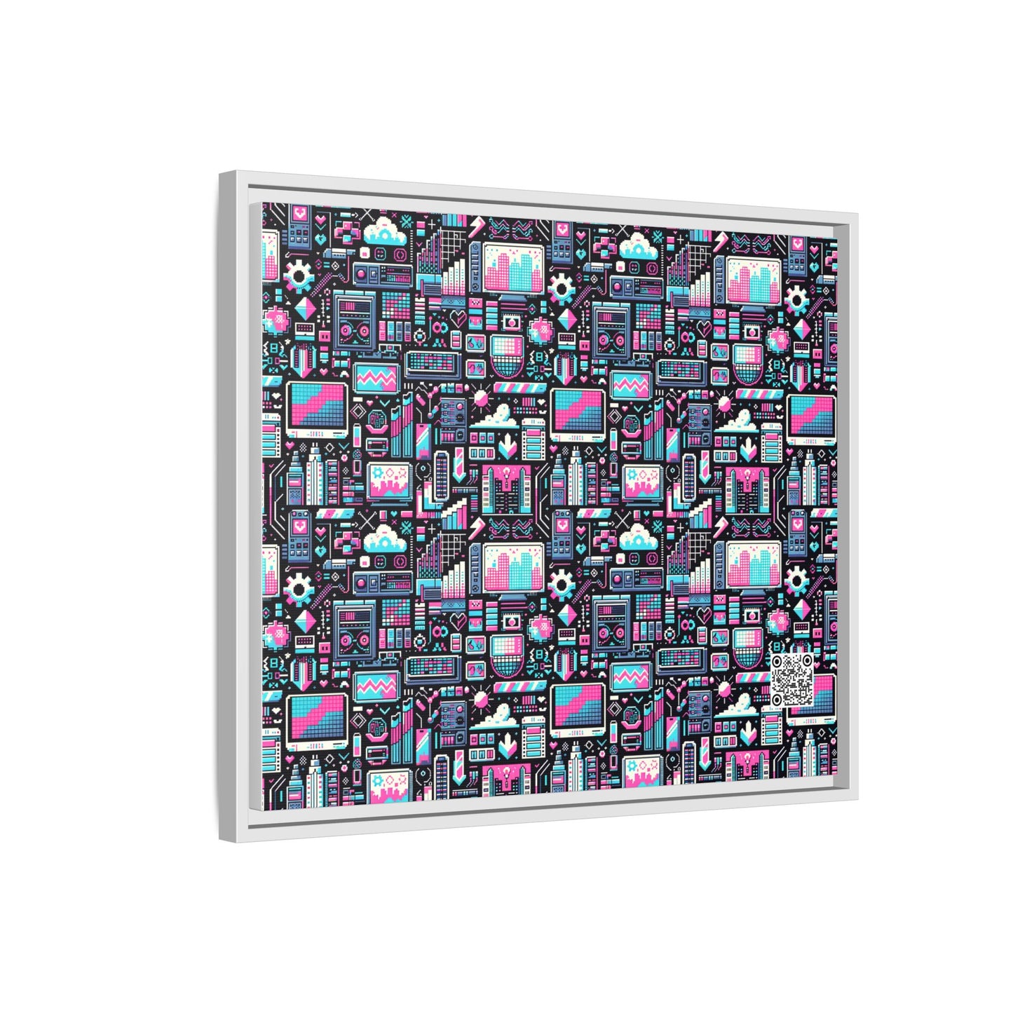 Digital Rebellion Youthful Streetwear with a Rebellious Digital Twist Matte Canvas, Framed (multi-color) - 8404 Design-71 B