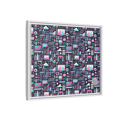 Digital Rebellion Youthful Streetwear with a Rebellious Digital Twist Matte Canvas, Framed (multi-color) - 8404 Design-71 B