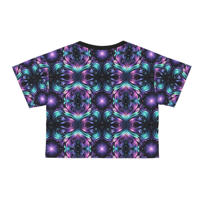 Iridescent Dream Futuristic Tech Crop Tee - 8404 Design-60