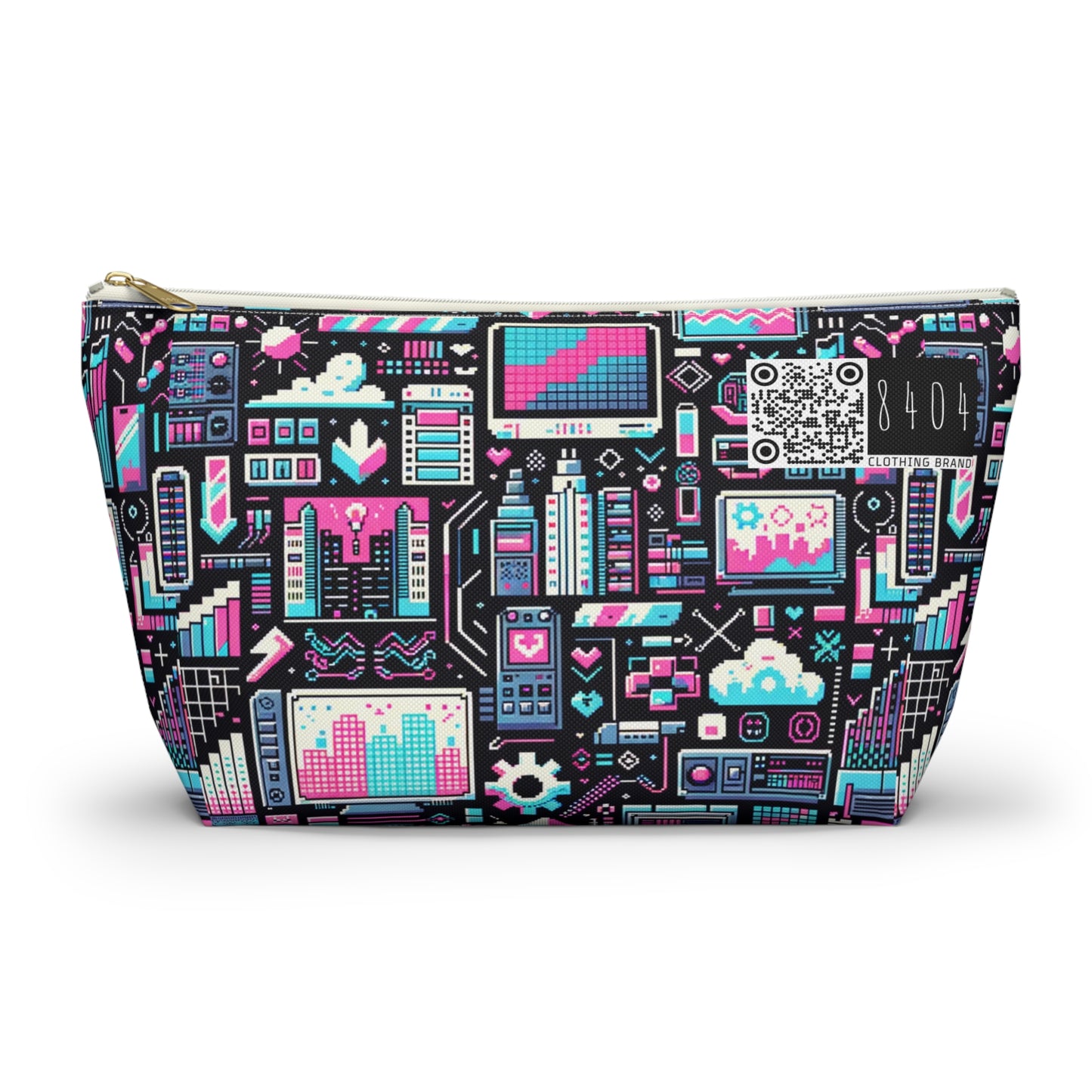 Digital Rebellion Youthful Streetwear with a Rebellious Digital Twist Accessory Pouch W T-bottom - 8404 Design-71