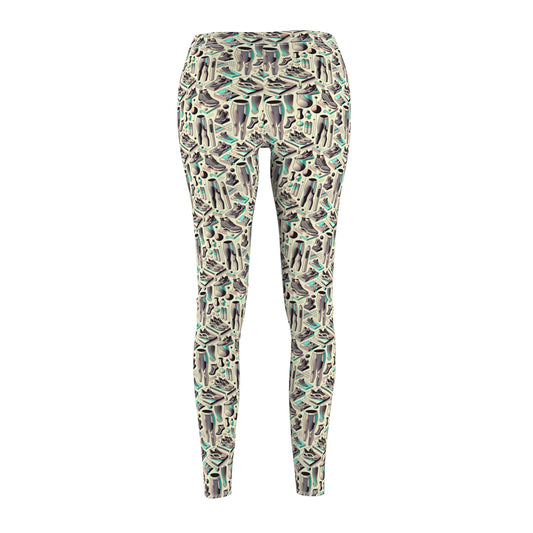Tech-Infused Athleisure Futuristic Athletic Tech Women's Cut & Sew Casual Leggings - 8404 Design-44