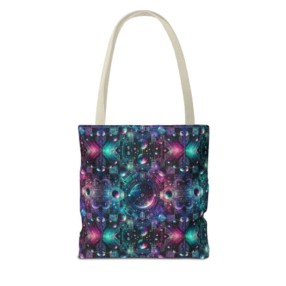Galactic Hues Tech-Forward Cosmic Fusion Tote Bag - 8404 Design-59