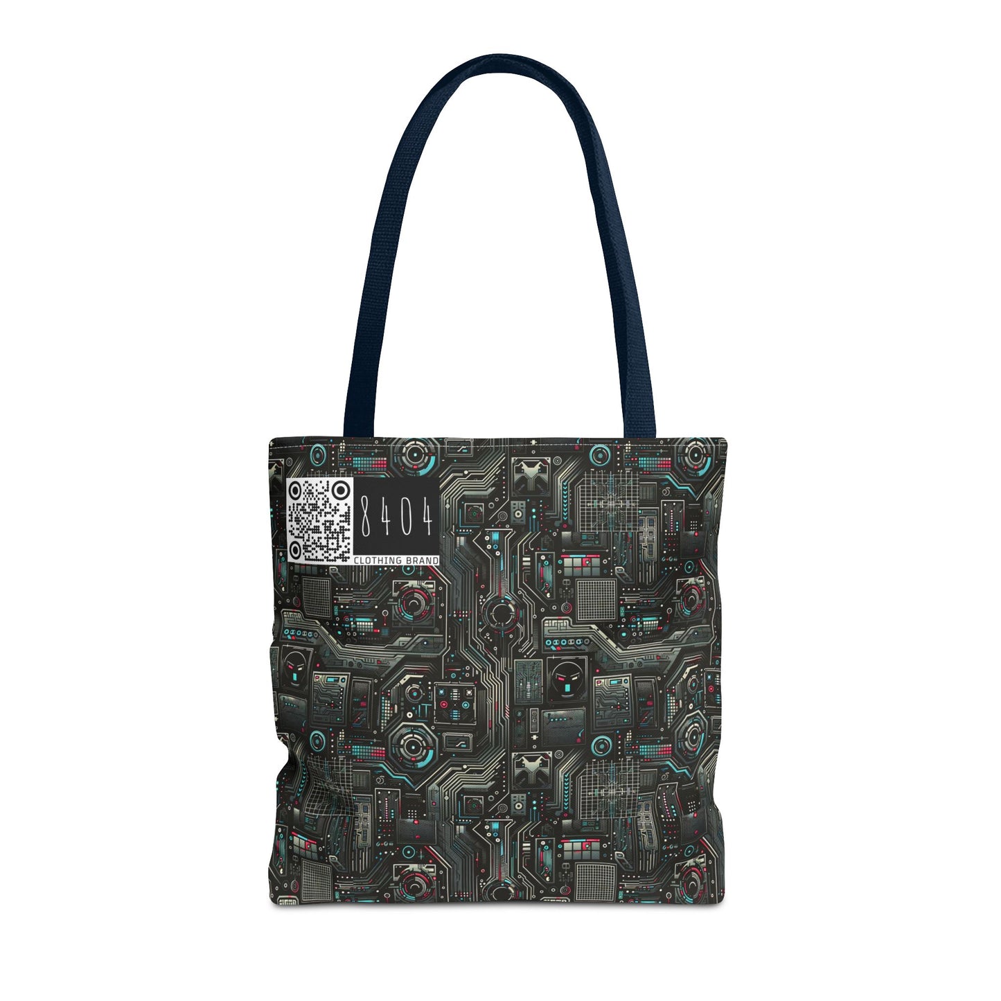 Tech Noir Aesthetics Sleek Tech Streetwear Tote Bag - 8404 Design-52