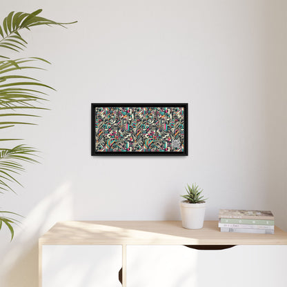 Digital Street Art Urban Street Style Matte Canvas, Framed (multi-color) - 8404 Design-74 B